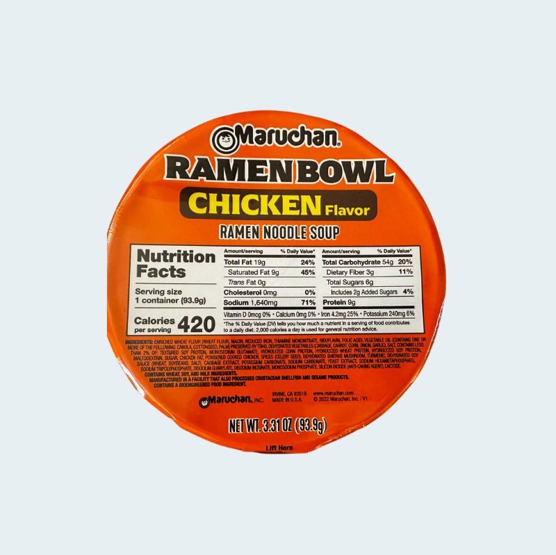 Sopa Maruchan Ramen Bowl Chicken Flavor